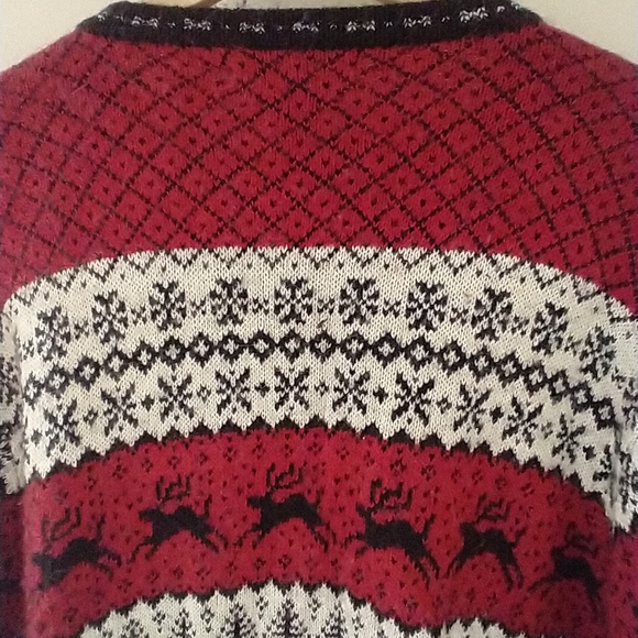 Nordic Style Women's Fair Isle Cardigan Crofts&Barrow Silk Blend Sweater XL - Picture 8 of 13